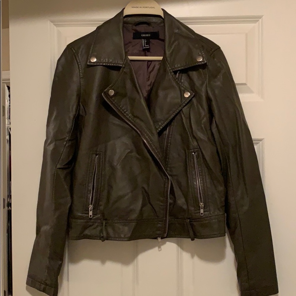 Olive Moto Jacket